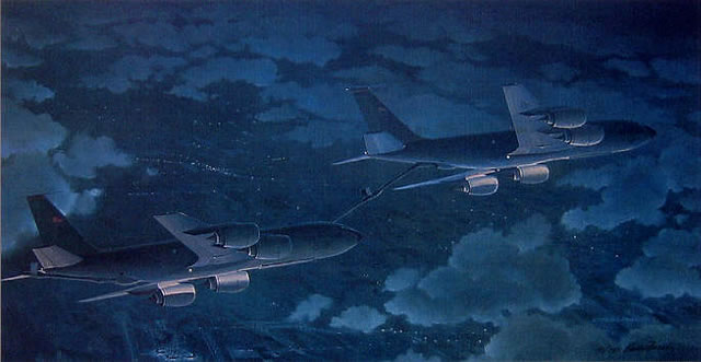 "Dancing in the Dark" - Keith Ferris - KC-135 Aviation Art